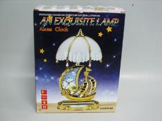 镀金玫瑰闹钟台灯