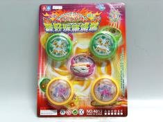 4合2轴承形幻影变化闪光悠悠球+4款中英文不干胶悠悠球