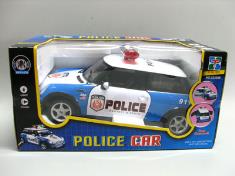喷漆电动警车,不包6个5号电池,2色混装