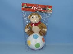 6''小猴 白底彩足球