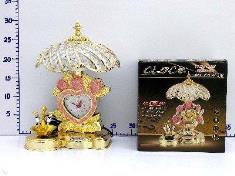 镀金喷彩扭摆台灯钟