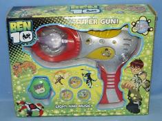 2色灯光音乐BEN10电动太空枪+发射器(不包电)