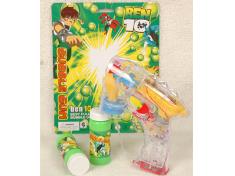 BEN10电动透明四灯光泡泡枪(不带音乐),不包电池