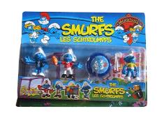 窗盒3只装3吋蓝精灵（4款）