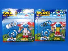 蓝精灵公仔带灯加配件4款