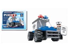 33PCS MINI警车积木