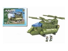 306PCS 军用运输直升机积木