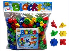 29cmPVC卡头袋积木128pcs