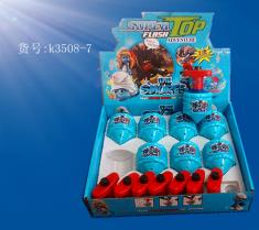 蓝精灵上链闪光音乐陀螺8粒装