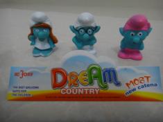 搪塑蓝精灵3只装