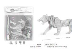 老虎形状3D立体EVA积木拼图