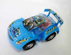 15CM实色拉线带灯蓝精灵车（包电）