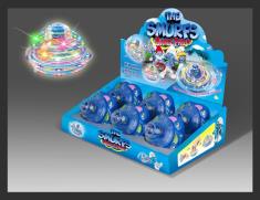 蓝精灵电动闪光音乐陀螺