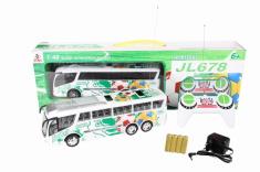 四通遥控巴士-带六灯光，明窗，足球巴士