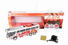 四通遥控巴士-带六灯光，明窗，篮球巴士