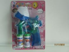 透明蓝精灵灯光音乐泡泡枪