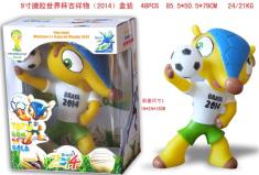 9寸搪胶足球吉祥物2014款